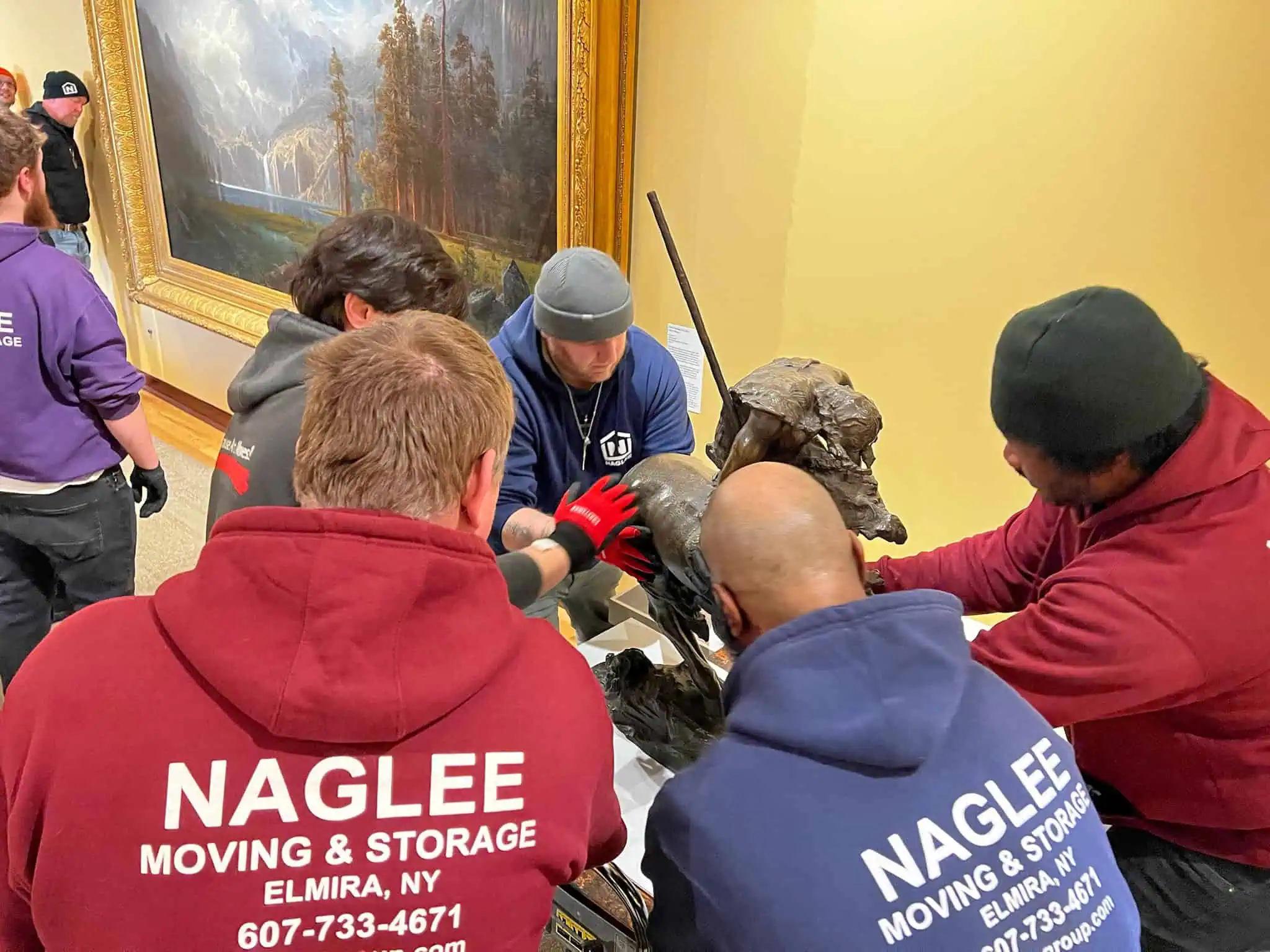 Naglee crew members handling a move together